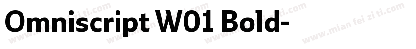 Omniscript W01 Bold字体转换